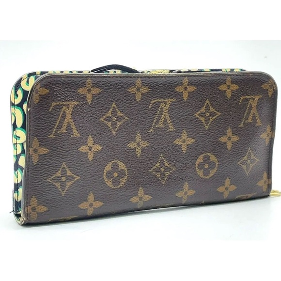 LV STEPHEN SPROUSE Insolite monogram leopard interior wallet only green one left - Picture 9 of 10